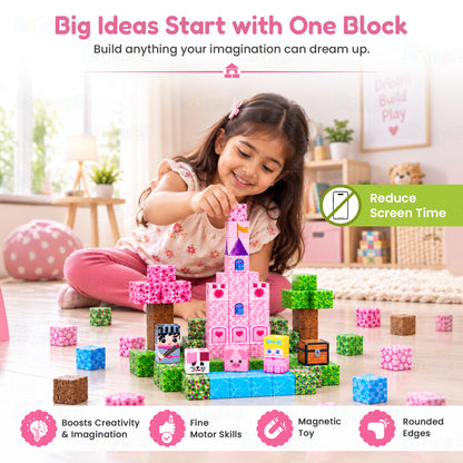 Magnetic Builder Blocks Unicorn Edition 100 Pcs by Kidology, view 7
