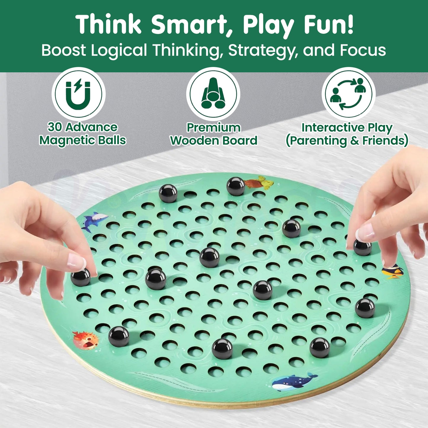 Circular Magnet Clash Chess Game