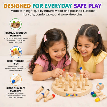 Wooden Memory Chess Game