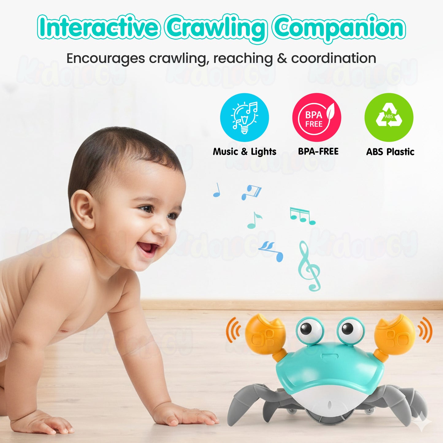 Dancing Musical Crawling Crab Baby Toy