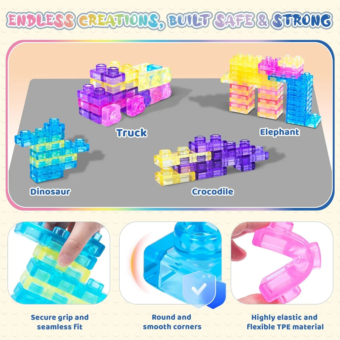 Soft Sensory Building Blocks Set – 40PCS