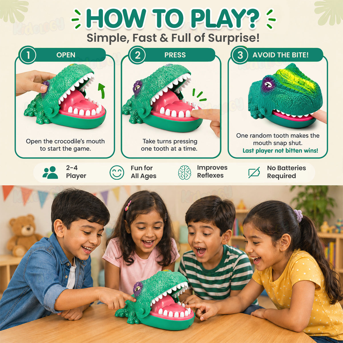 Crocodile Teeth Biting Finger Toy