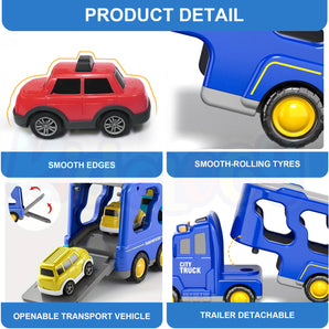 5-in-1 Friction-Powered Truck Toy Set