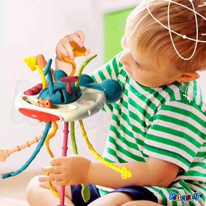 Baby Pull String Sensory Finger Rocket Toy