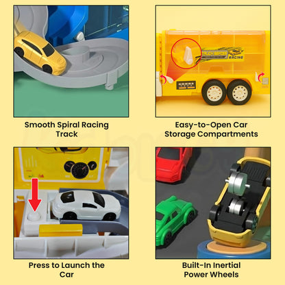 Transforming Car Parking Lot Playset