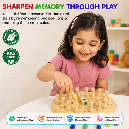 Wooden Memory Chess Game