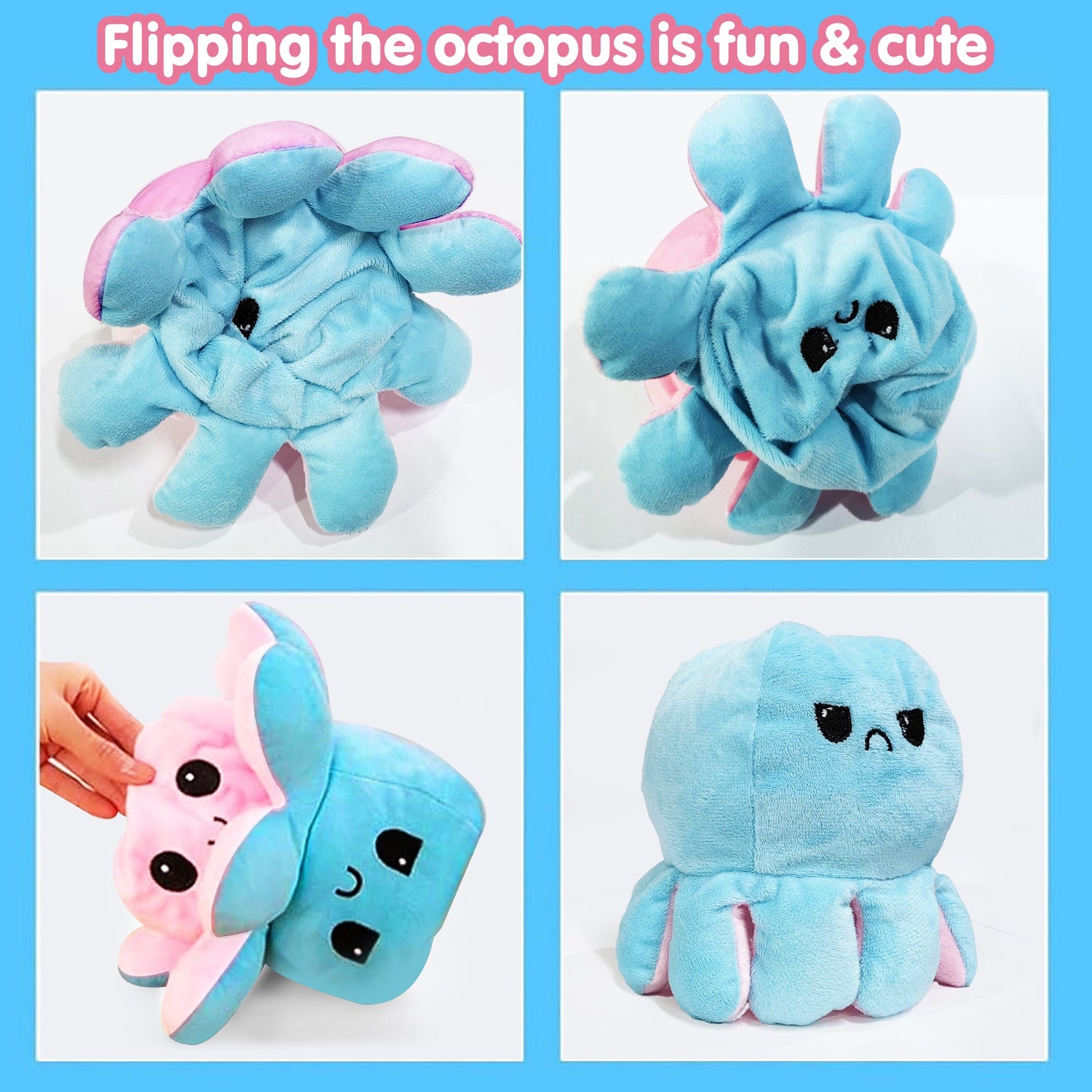 Reversible Octopus Plush Soft Toy
