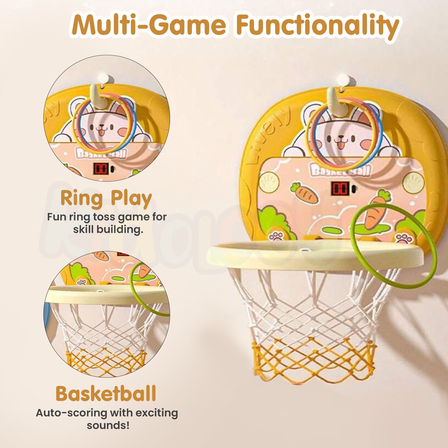 Indoor Mini Basketball Hoop With Digital Score Counter