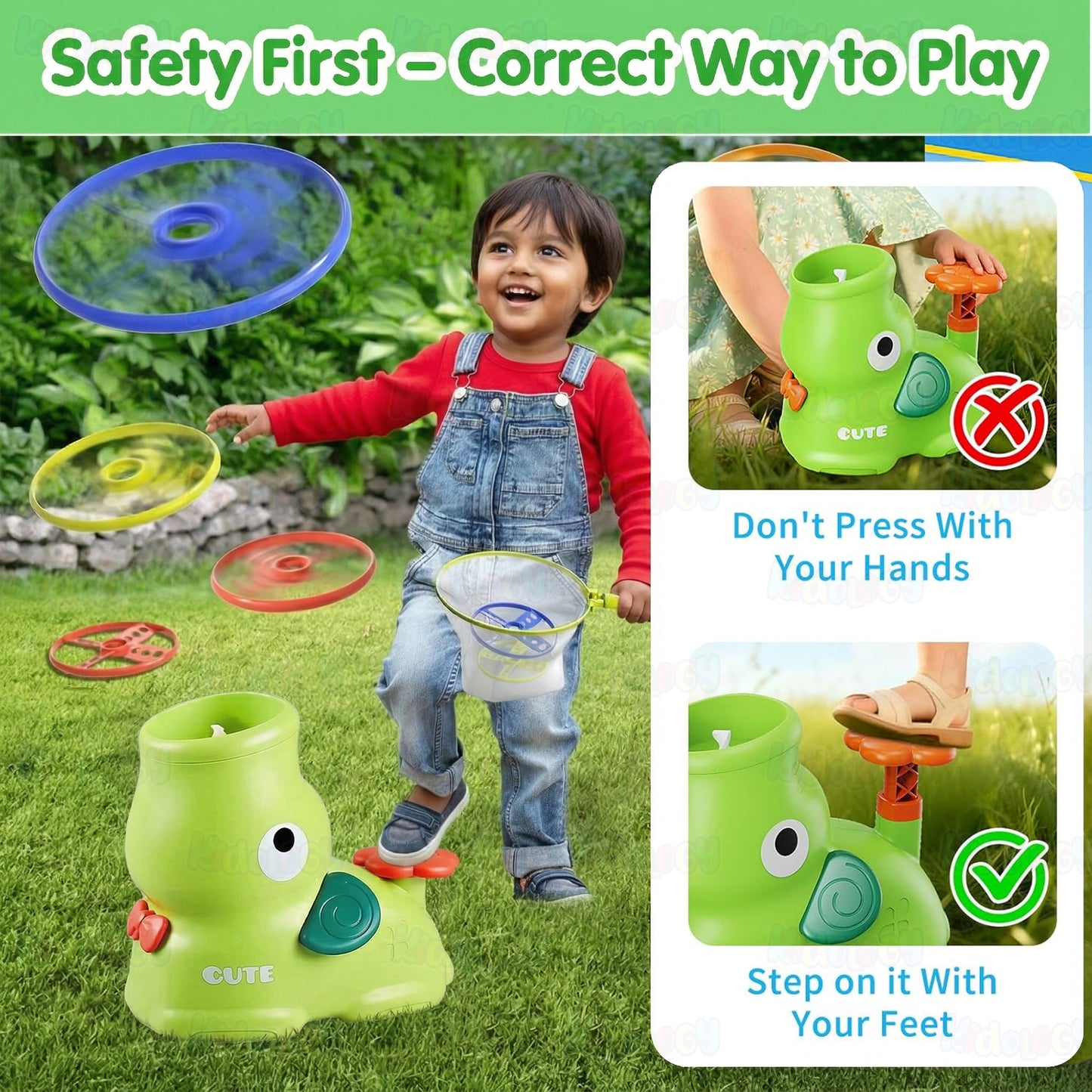 Flying Disc Launcher Elephant Toy