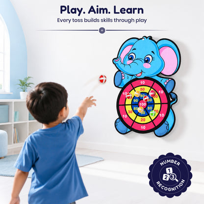 Large Blue Elephant Dart Board by Kidology, view 9