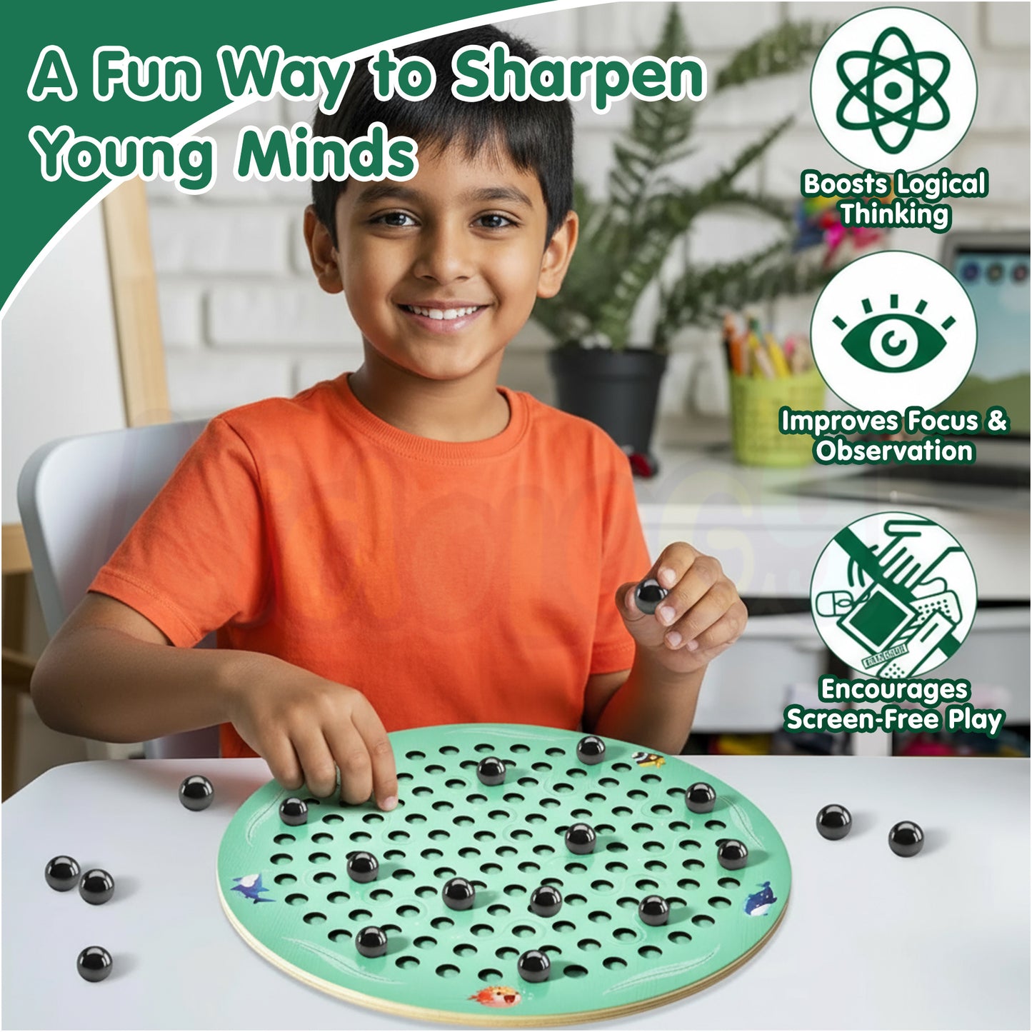 Circular Magnet Clash Chess Game