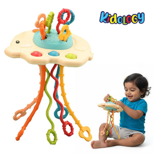 Elephant Pull String Montessori Baby Toy