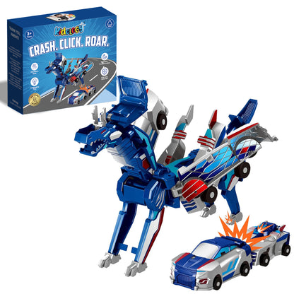 2-in-1 Magnetic Transforming Car to Dragon Toy