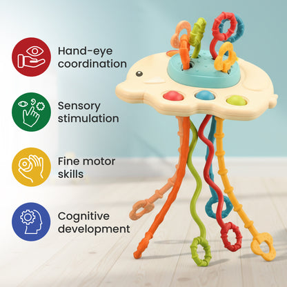 Elephant Pull String Montessori Baby Toy