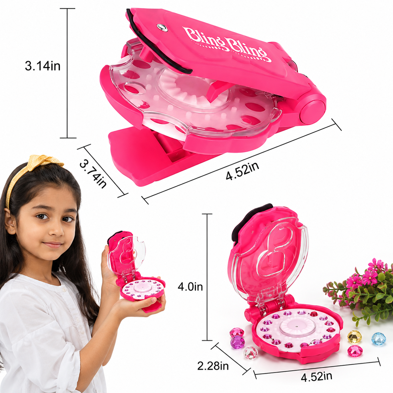 Blinger Hair Gem Stamper for Girls