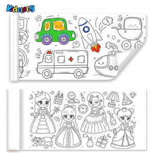 Drawing Book Coloring Paper Roll - Set of 2