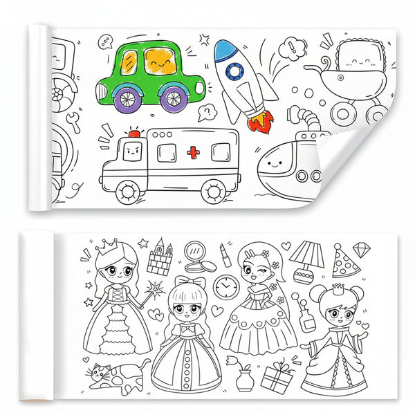 Drawing Book Coloring Paper Roll - Set of 2