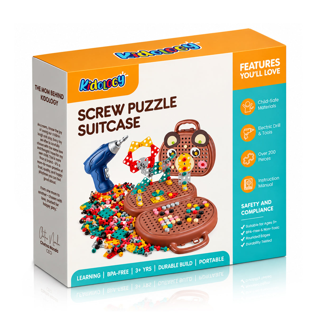 203-Piece Toolbox Drill Puzzle Set by Kidology, view 11