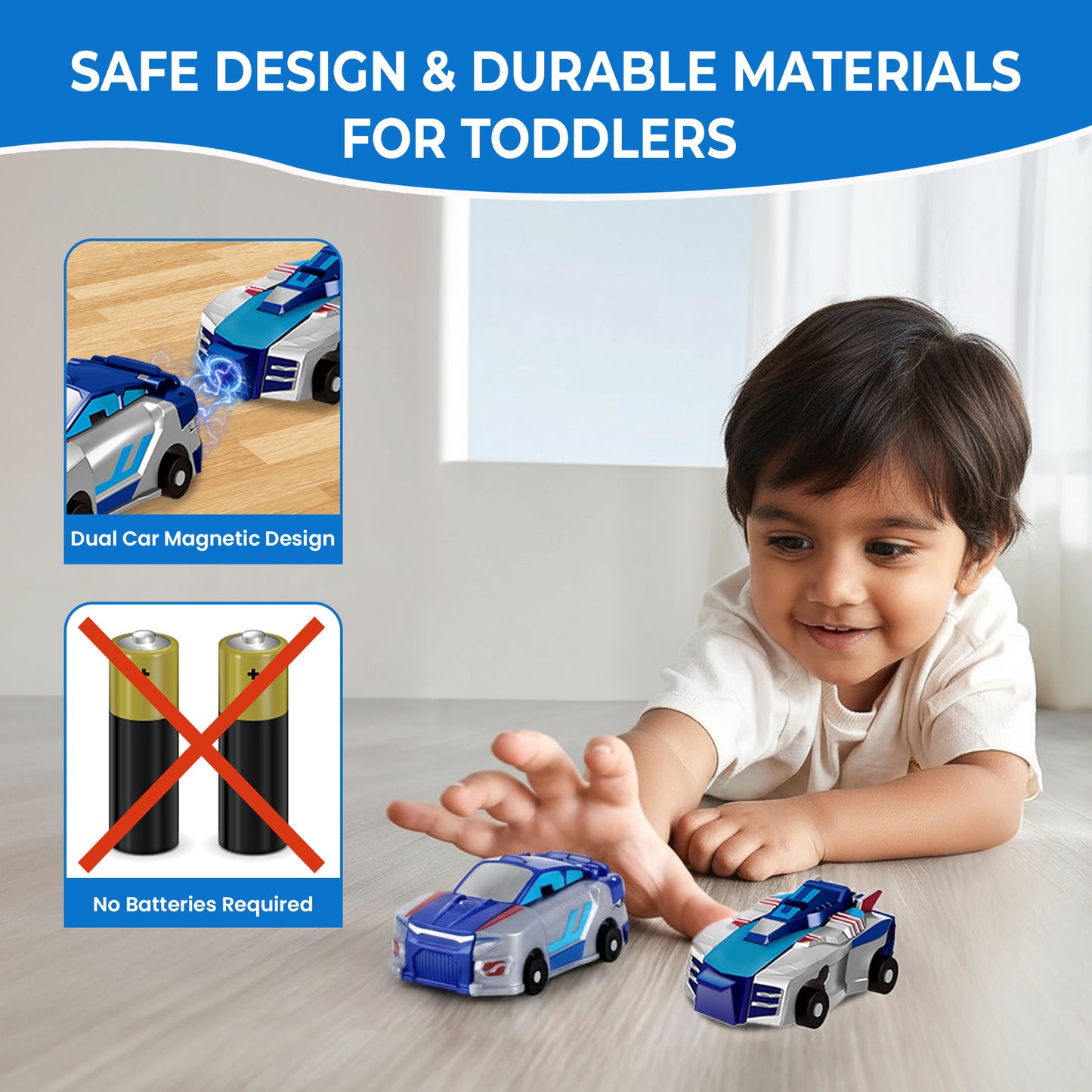 2-in-1 Magnetic Transforming Car to Dragon Toy
