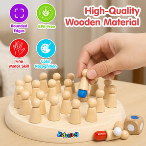 Wooden Memory Chess Game