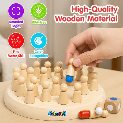 Wooden Memory Chess Game