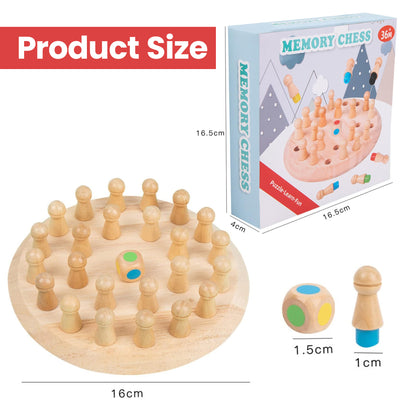 Wooden Memory Chess Game