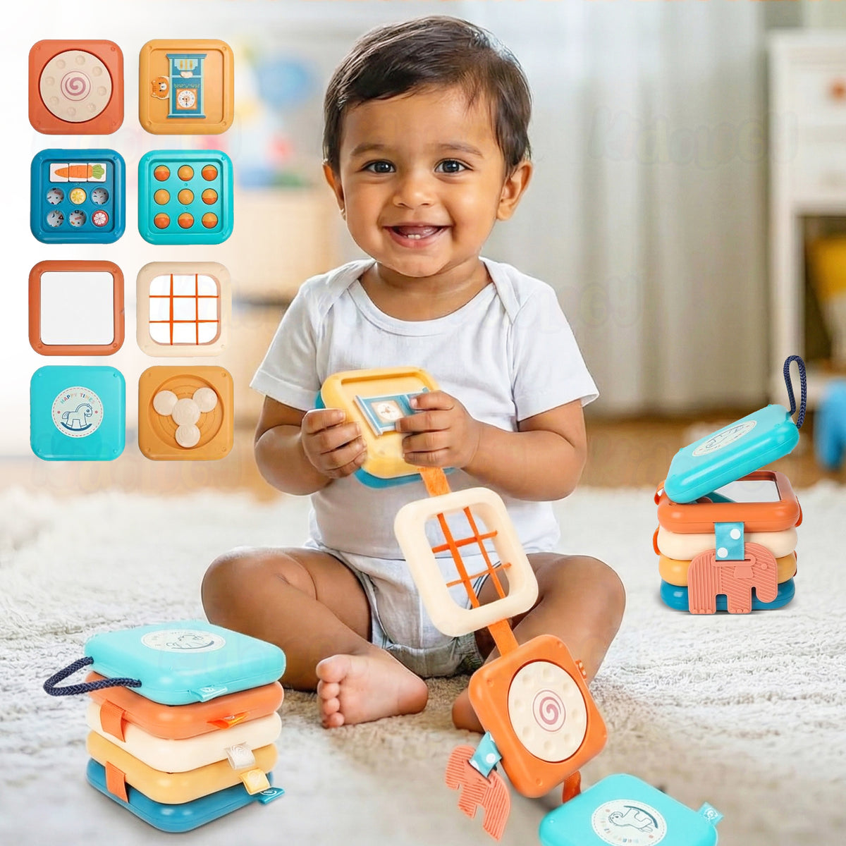 8 in 1 Montessori Travel Activity Cube Toy