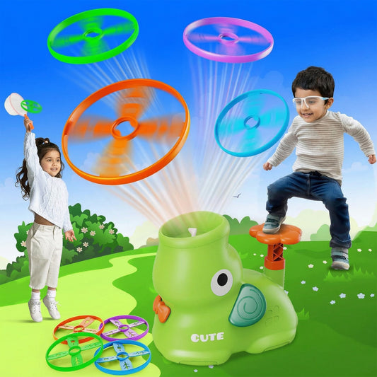 Flying Disc Launcher Elephant Toy