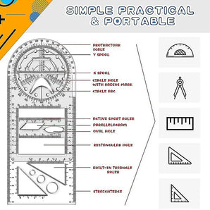 Multi Shape Ruler ( set of 3 )