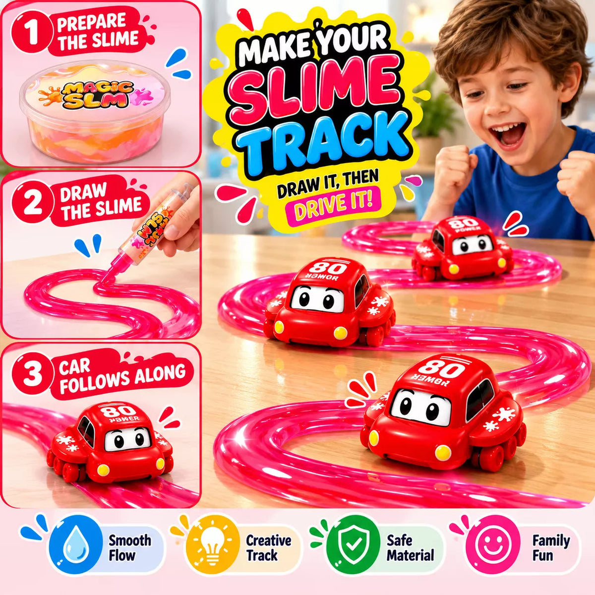 DIY Slime Track Racing Car
