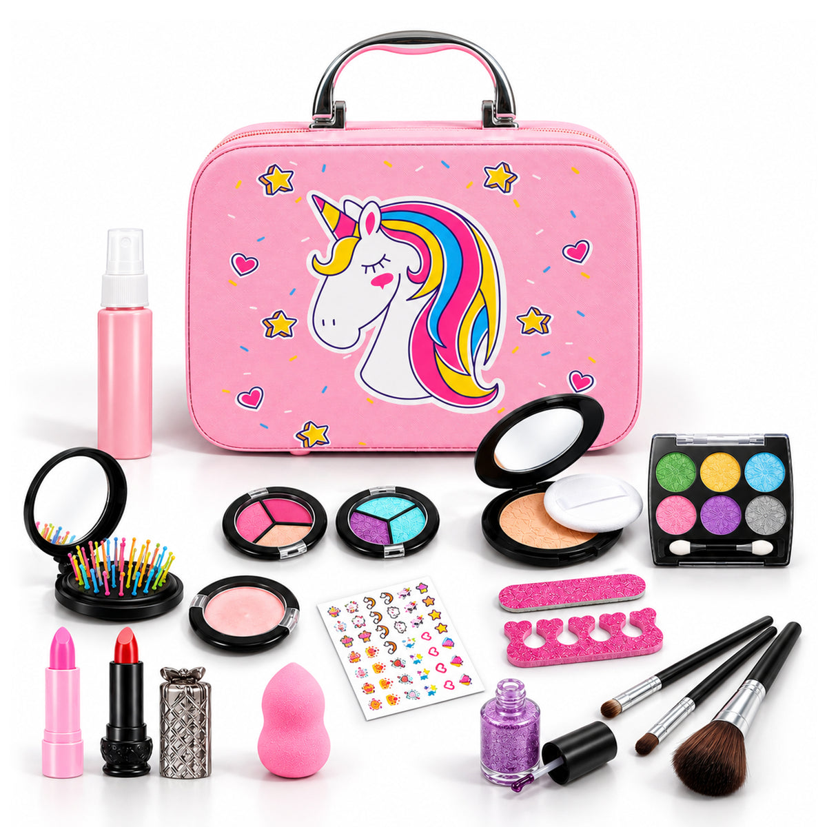 Washable Unicorn Makeup Suitcase by Kidology, view 10