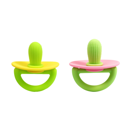 Soft Silicone Cactus Baby Teething Toy - Set of 2