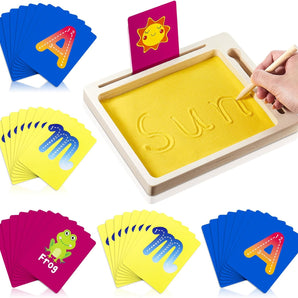 Alphabet Sandpaper Letters Wooden Tray Set