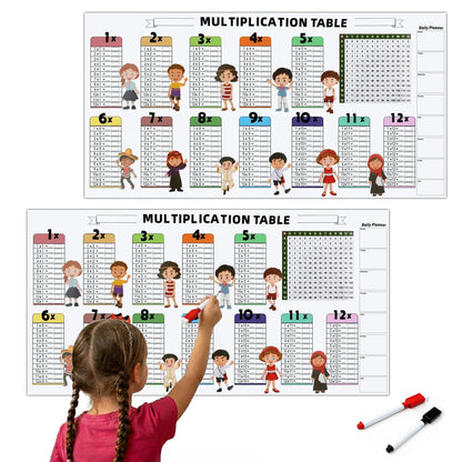 Stickable & Reusable Multiplication Table Sheet