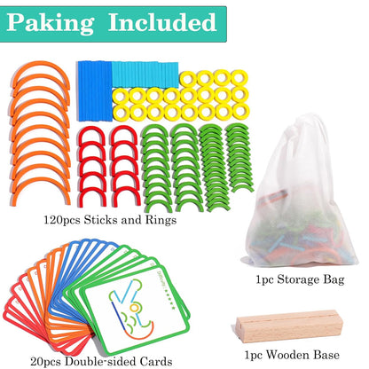 Creative Sticks & Rings Matching Puzzle Toys