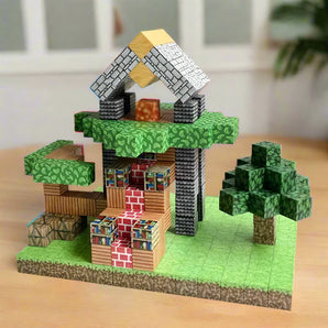 Magnetic Building Blocks MineCrafter Set Toy