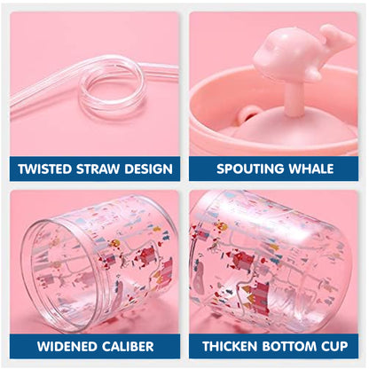 Spraying Whale Straw Cup
