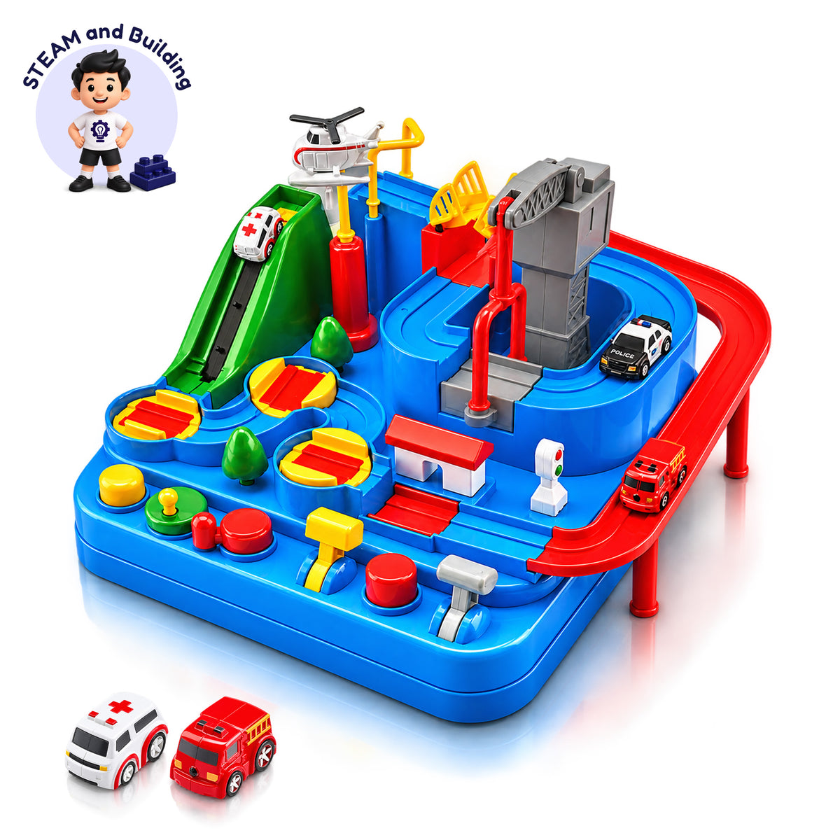 City Adventure Rescue Car Set by Kidology, view 13