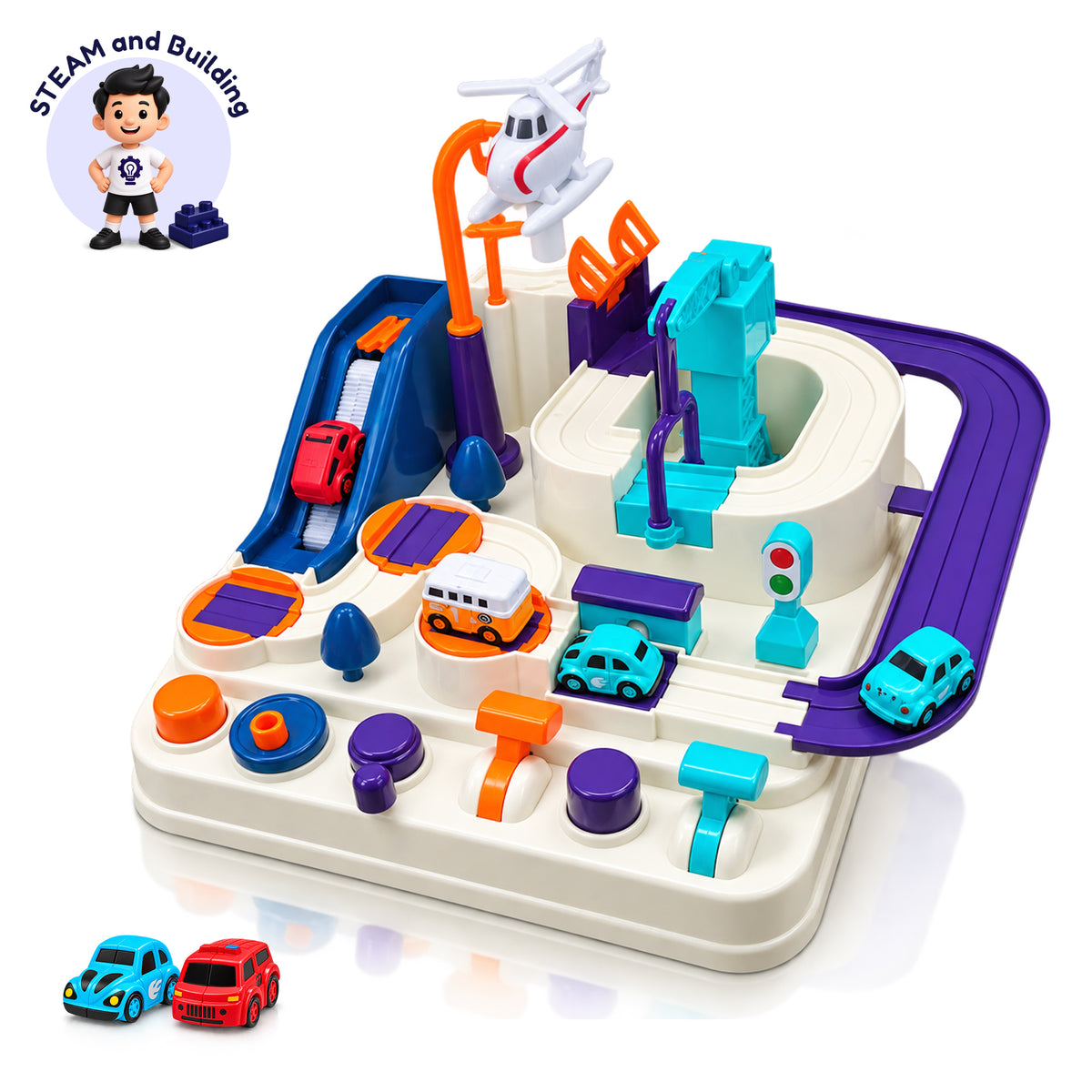 Car Race Track Toy for Toddlers by Kidology, view 11