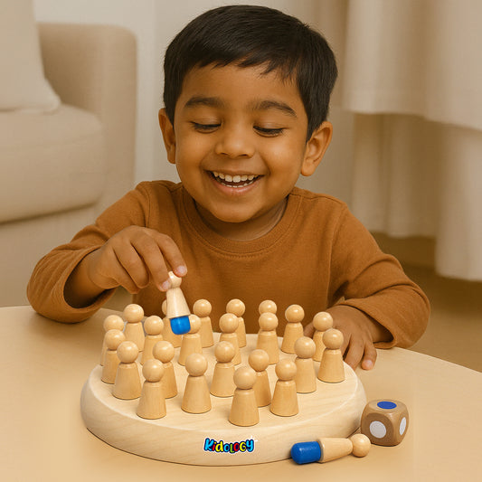 Wooden Memory Chess Game