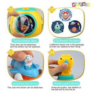 Balloon Launcher Car and Rocket Toy Set