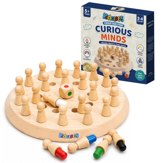 Wooden Memory Chess Game