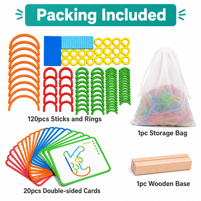 Creative Sticks & Rings Matching Puzzle Toys