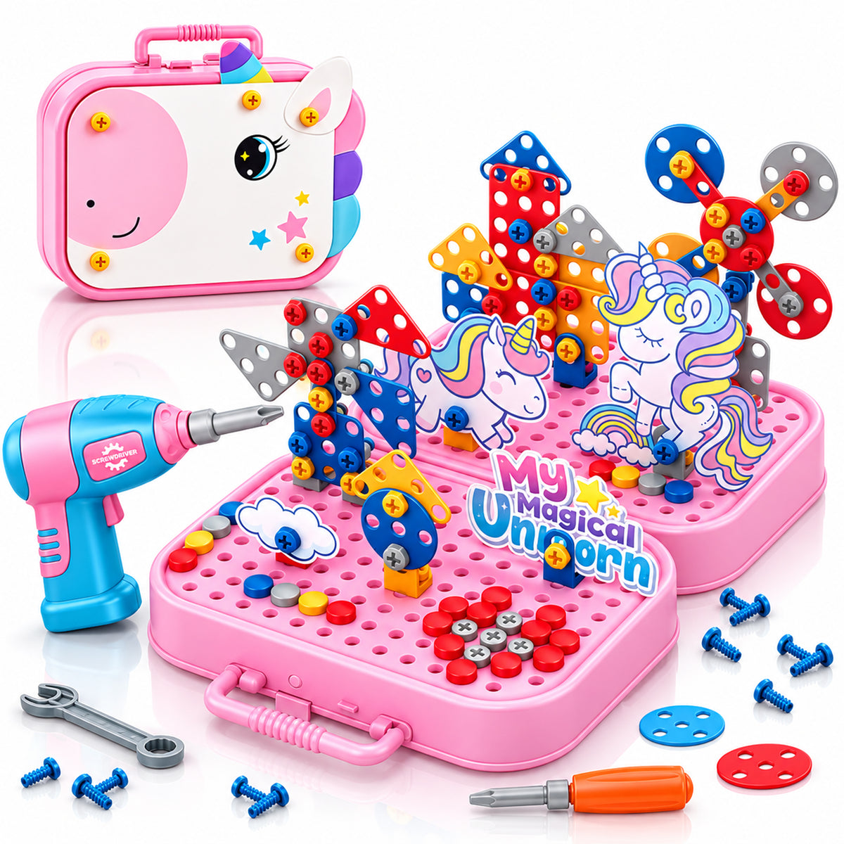 Creative Screw Tool Box Space Puzzle Set by Kidology, view 12
