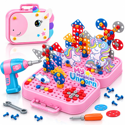Children Creative Screw Tool Box Space Puzzle Game