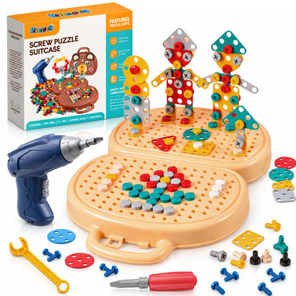 203-Piece Toolbox Drill Puzzle Set by Kidology, view 2