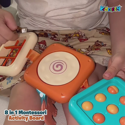 8 in 1 Montessori Travel Activity Cube Toy
