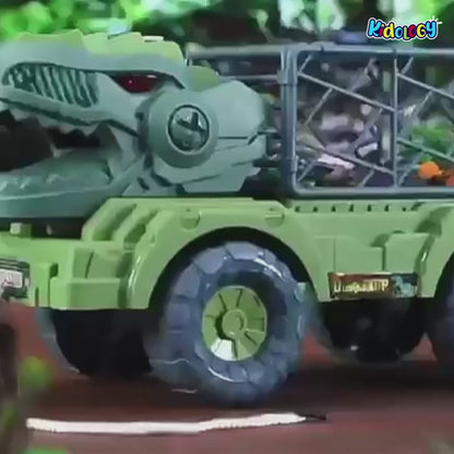 Roaring Dinosaur Transport Truck with Mist Spray & LED Eyes