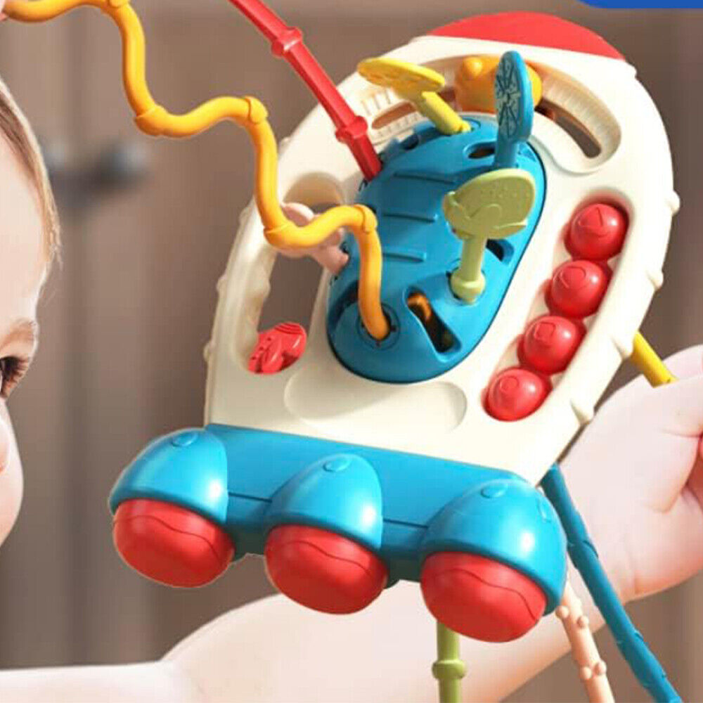 Baby Pull String Sensory Finger Rocket Toy
