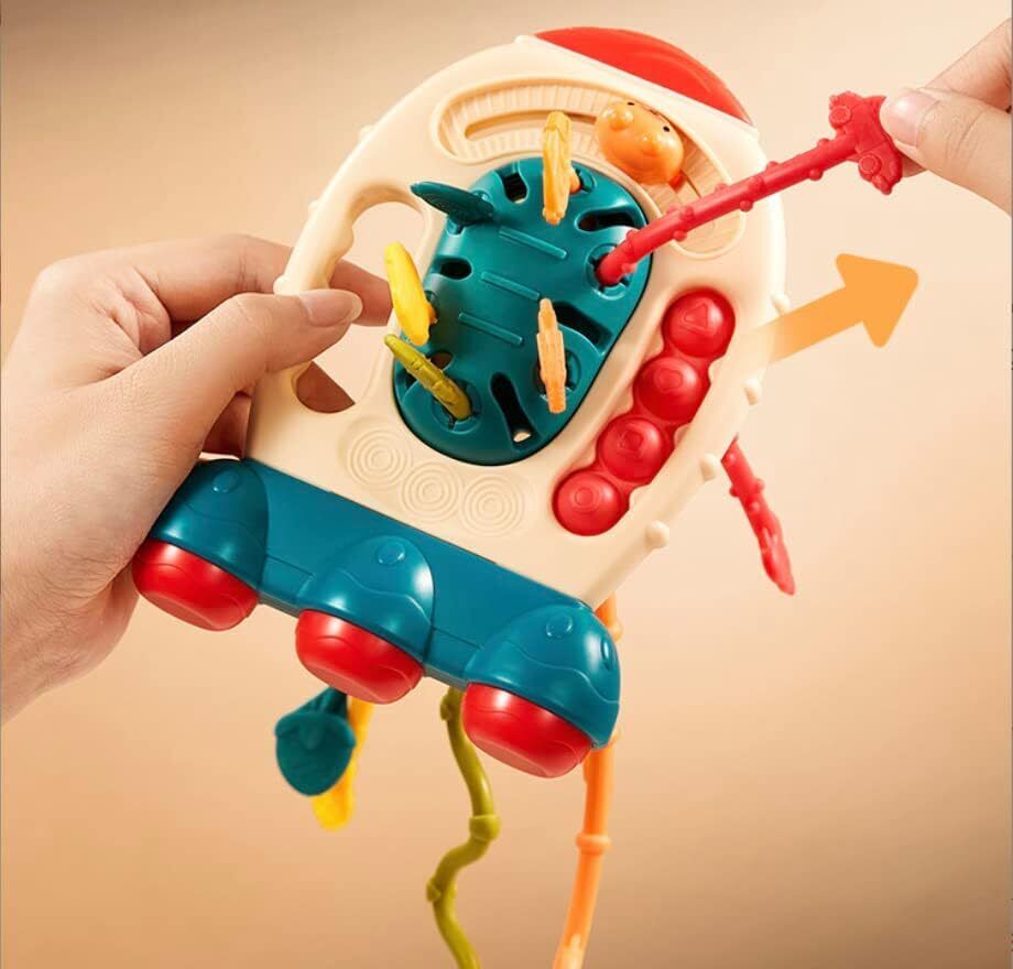 Baby Pull String Sensory Finger Rocket Toy
